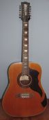 An Eko Banger XII twelve string acoustic guitar