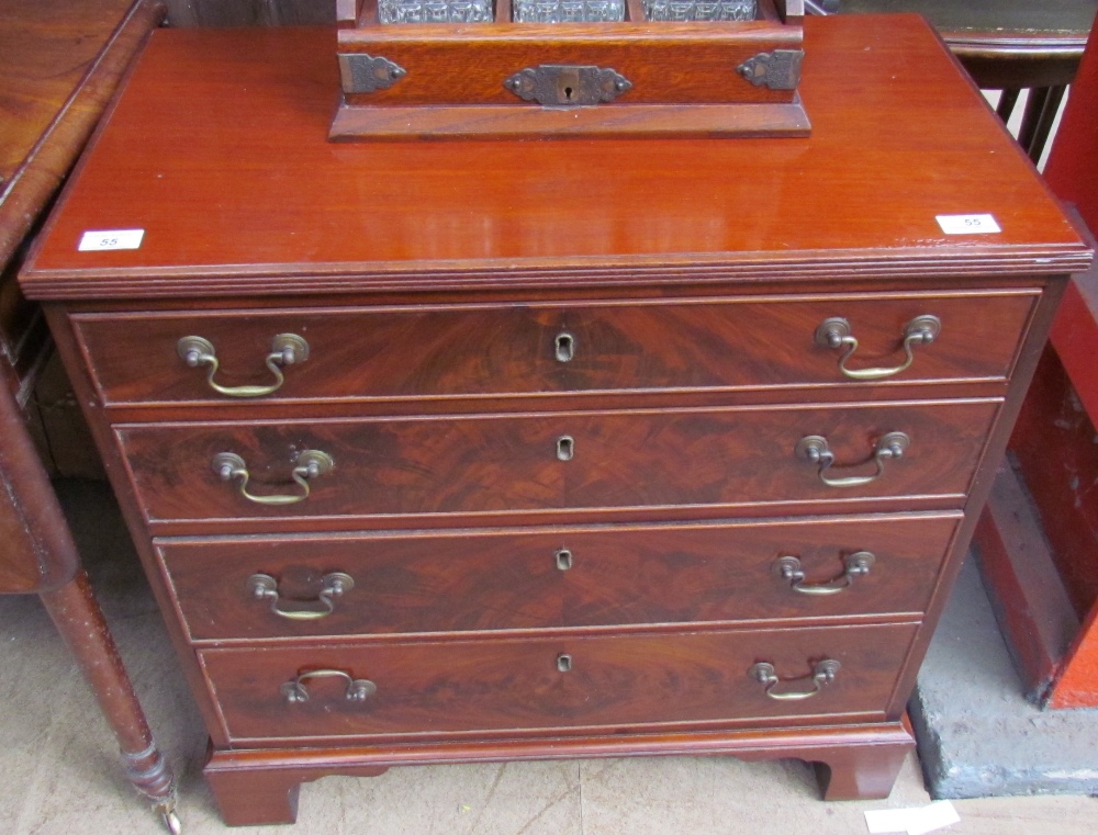 A George III style mahogany chest,