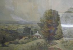 Arthur Miles Graig Gwilym Watercolour Signed and label verso together with another Arthur Miles