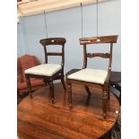A matched set of six Regency mahogany dining chairs together with a gateleg dining table