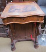 A Victorian walnut Davenport desk,