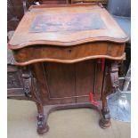 A Victorian walnut Davenport desk,