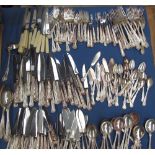 An electroplated Kings pattern part flatware service