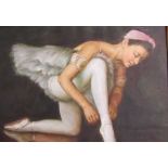 20th century A ballet dancer Oil on board Together with another similar