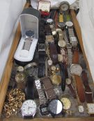 A gentleman's Lorus wristwatch together with a collection of gentleman's and lady's wristwatches,