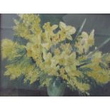 Rachel Brendon Daffodils in a vase Oil on canvas Signed