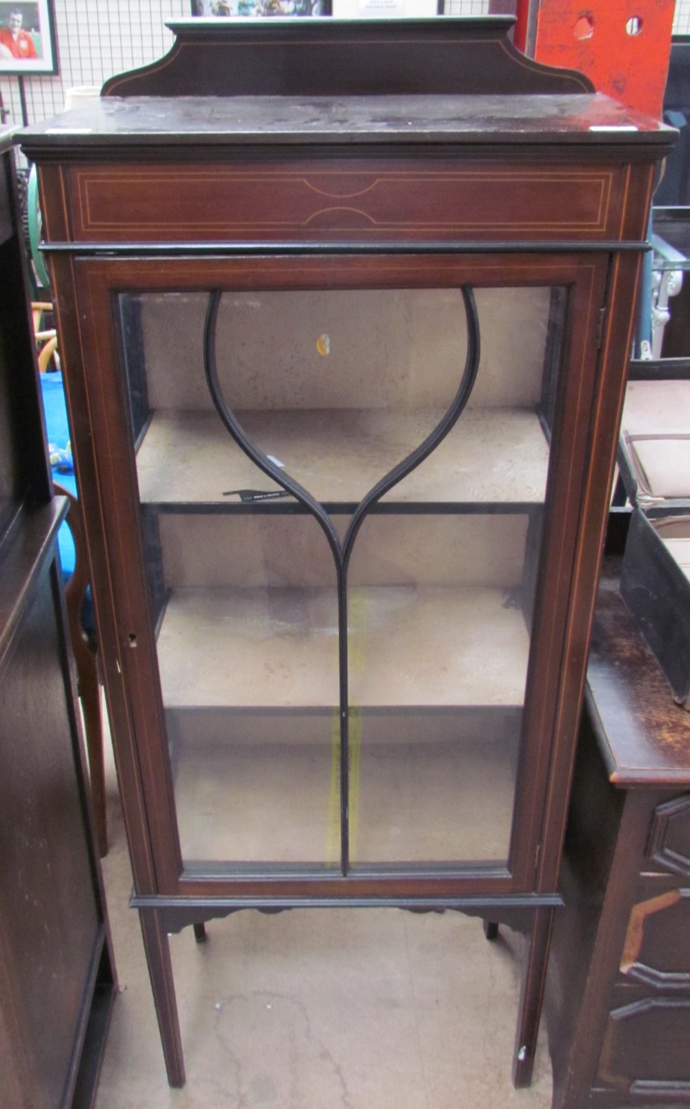 An Edwardian mahogany display cabinet,