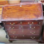 A George III mahogany bureau,