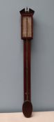 A George III mahogany stick barometer,