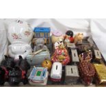 Twenty four assorted pottery and metal money boxes etc
