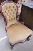 A Victorian mahogany framed nursing chair,