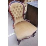 A Victorian mahogany framed nursing chair,