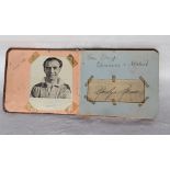 An autograph album, containing various autographs including Stanley Matthews, Tom Day,