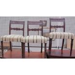 A set of three Regency mahogany dining chairs,