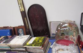 A large collection of classical records together with a Barometer, bagatelle board,