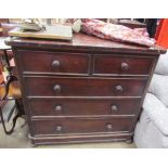 A Victorian mahogany chest,