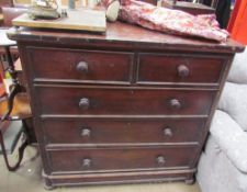 A Victorian mahogany chest,