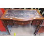 An Edwardian rosewood desk,