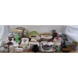 A collection of marbles together with assorted plates, Wade Viking ship, Abdulla cards,