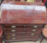 A George III mahogany bureau,