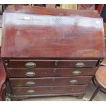 A George III mahogany bureau,