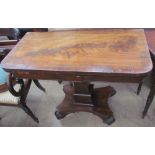 A William IV mahogany card table,