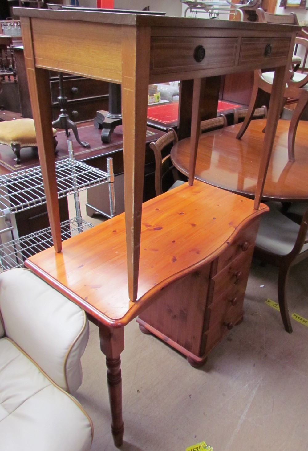 A pine dressing table,