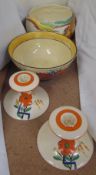 A Clarice Cliff pottery bowl,