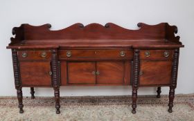 A late Regency mahogany sideboard,