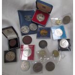 Assorted crowns and other coins