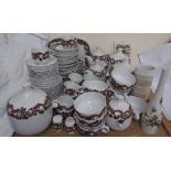 A Rosenthal Studio Line cordial pattern part tea and dinner set together with two Rosenthal vases