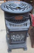 A Provenance black gas fire