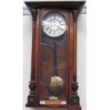 A Vienna regulator type wall clock,