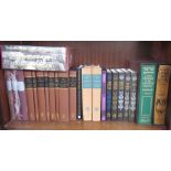 A collection of Folio Society books including A Short History of the English People,