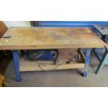 A work bench together with a Record DX2000 dust extractor (Sold as seen,