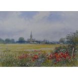 Bill Toop Poppies Watercolour Signed Together with a large quantity of watercolours and prints