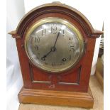 An Edwardian mahogany mantle clock, of domed form,
