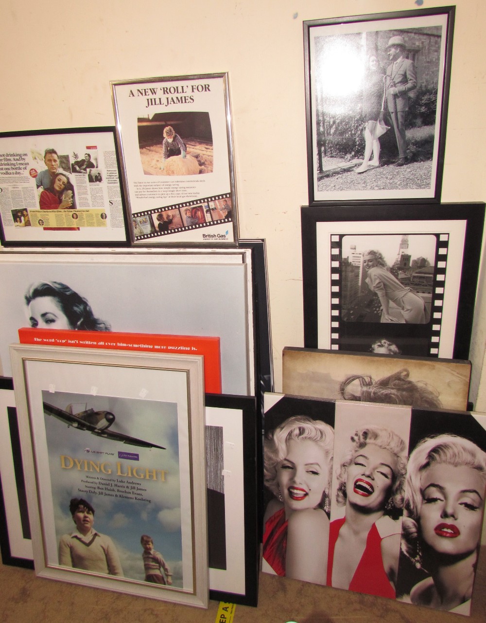 A large quantity of photographic prints, including Marilyn Monroe, James Dean, Steve McQueen,