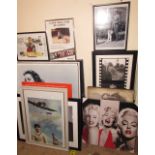 A large quantity of photographic prints, including Marilyn Monroe, James Dean, Steve McQueen,