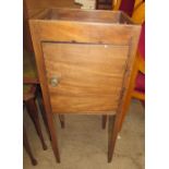 A 19th century mahogany bedside cabinet,