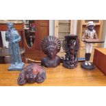 Three Balinese carvings,