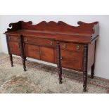 A late Regency mahogany sideboard,