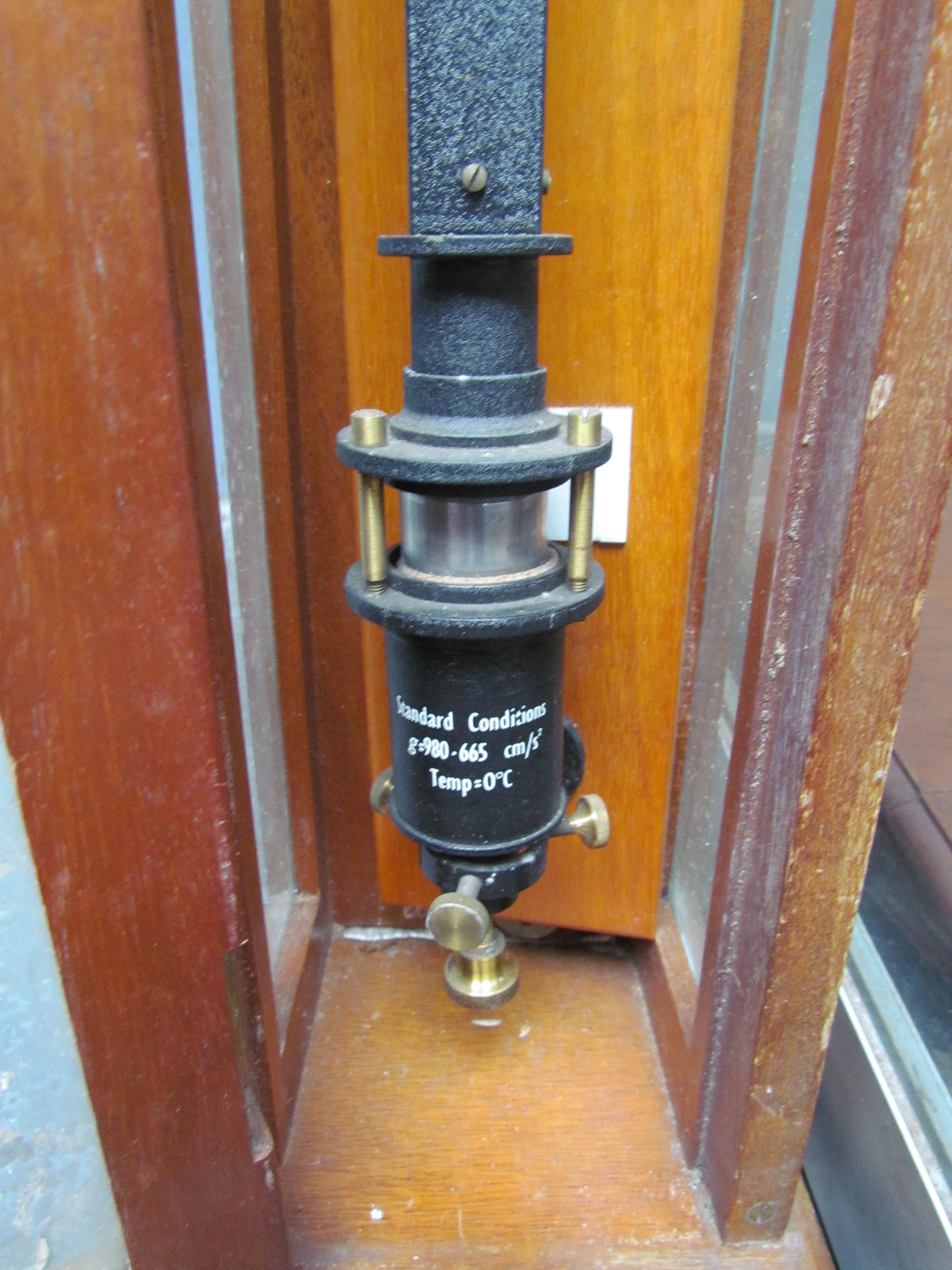 A black lacquer stick barometer with a silvered dial, - Image 4 of 5