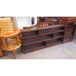 A pair of circular pine occasional tables together with a slide cabinet,