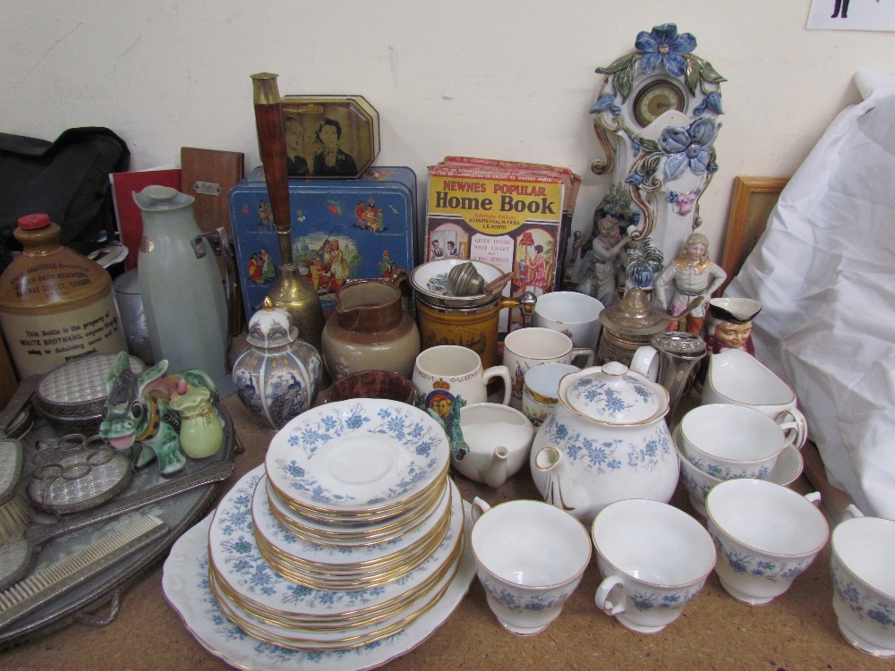 A Sylvac pottery jug together with pottery figures, cameras, dressing table set, jewellery boxes, - Image 4 of 4