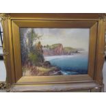 M T Cole A coastal scene Watercolour Signed Together with another by the same hand and a quantity
