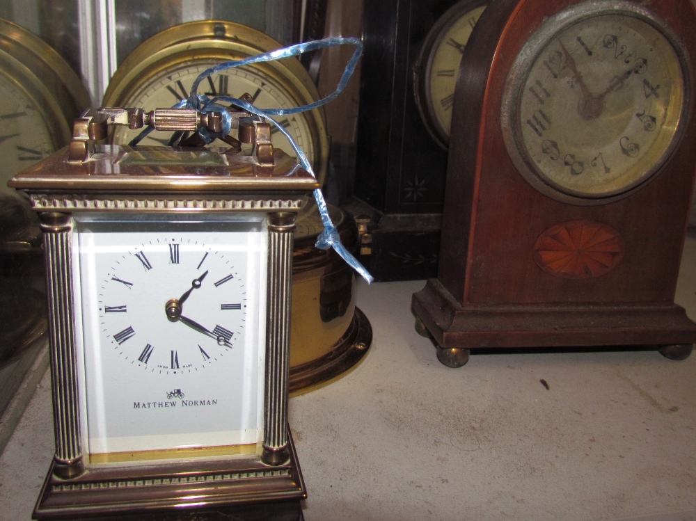 A Matthew Norman carriage clock together with a bulk head time piece, - Image 2 of 2