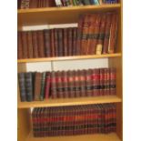 A collection of leather bound books relating to the mining industry,