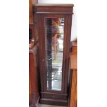 A 20th century mahogany display cabinet with a moulded top above glazed sides and doors with a base