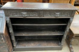 A 19th century oak Low Countries bookcase,